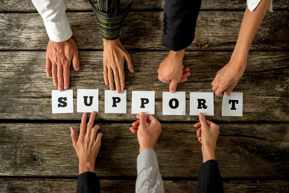 support in letters